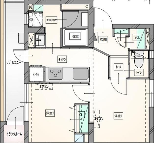 本羽田住宅 401 大田区 1LDKの物件写真