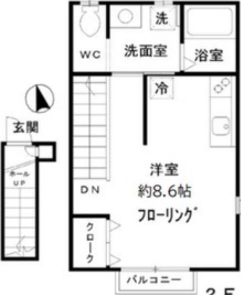 Casa Piccolina B 目黒区 ワンルームの物件写真