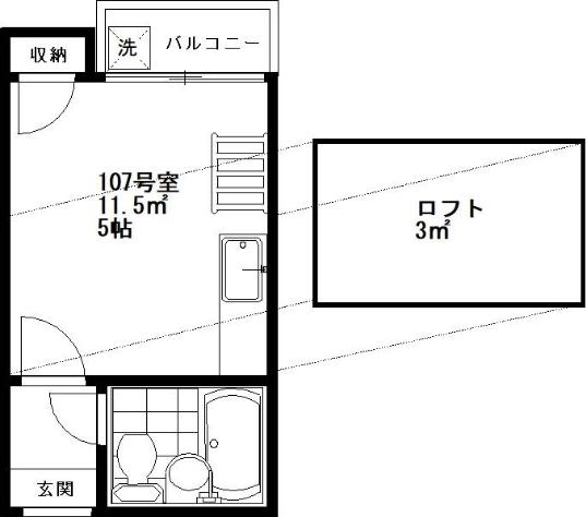 ライツビアマーブル 107 大田区 ワンルームの物件写真
