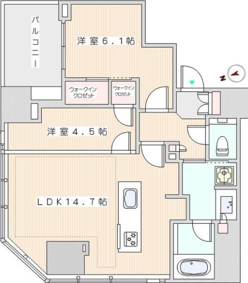 パークホームズ浜松町 1302 港区 LDKの物件写真