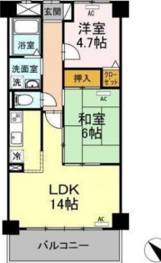 モニュメントスクエア 壱番館 102 大田区 2DKの物件写真