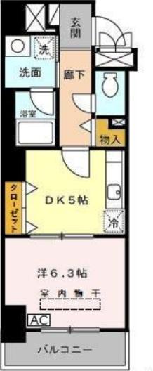 FREUDE ASAKUSA 202 台東区 DKの物件写真