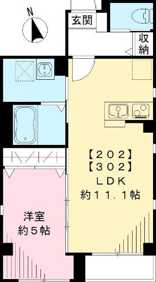 プラム二長町 302 台東区 1LDKの物件写真