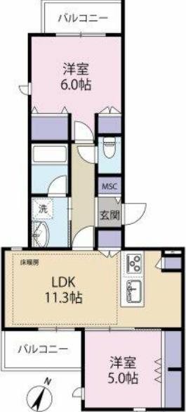 ＮＯＢＥＬ中落合 303 新宿区 LDK11.3、洋5、洋6の物件写真