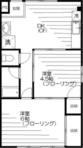 サザンクレスト 206 葛飾区 2DKの物件写真