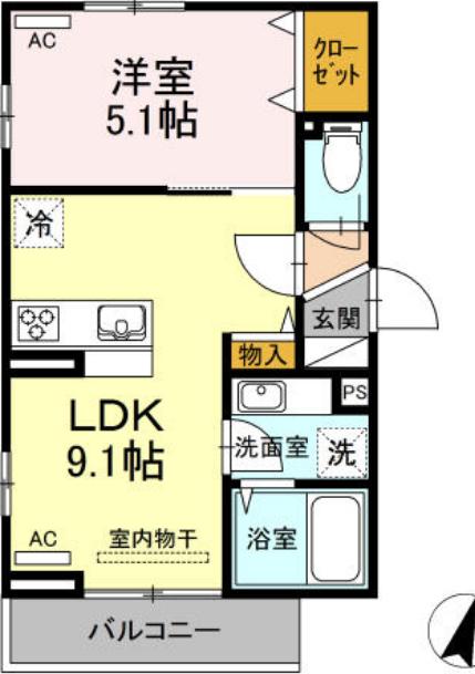 グランデュール A 302 目黒区 1LDKの物件写真