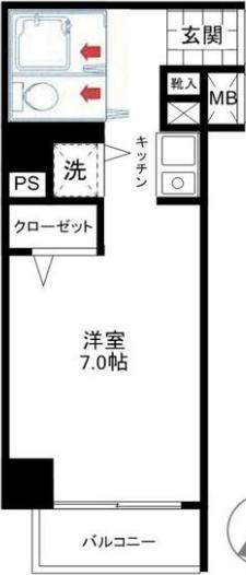 ヒルズ駒場大前 107 目黒区 ワンルームの物件写真
