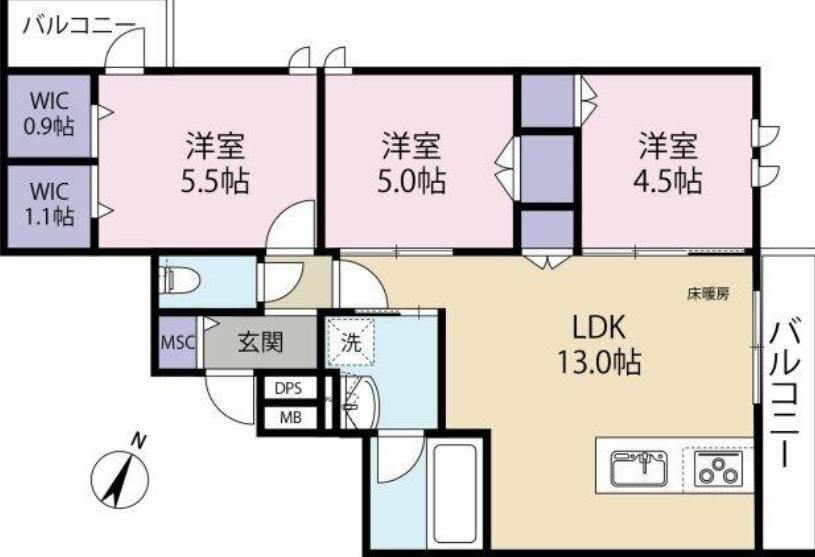 ＮＯＢＥＬ中落合 301 新宿区 LDKの物件写真