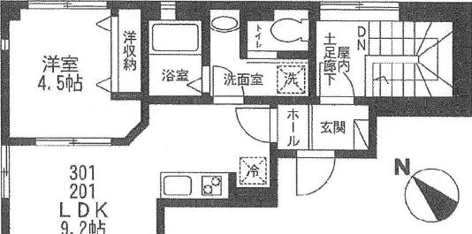 サントル・ヴィラージュ 201 新宿区 LDKの物件写真