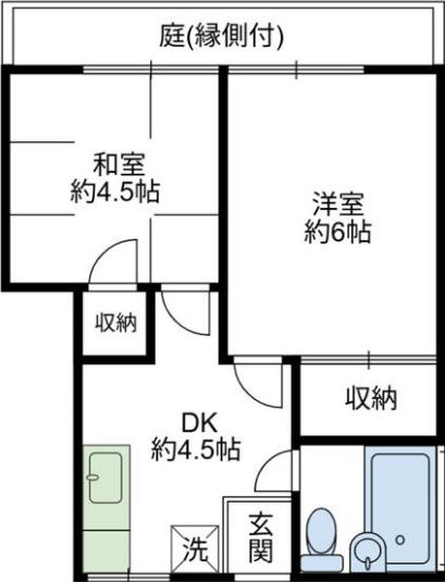 雪谷ハイツ 102 大田区 DK2室の物件写真