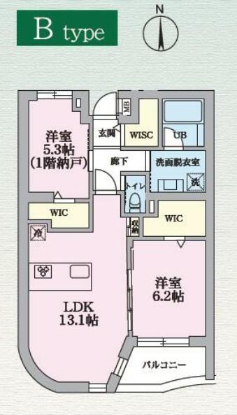 パンレーク鷹番 303 目黒区 LDKの物件写真