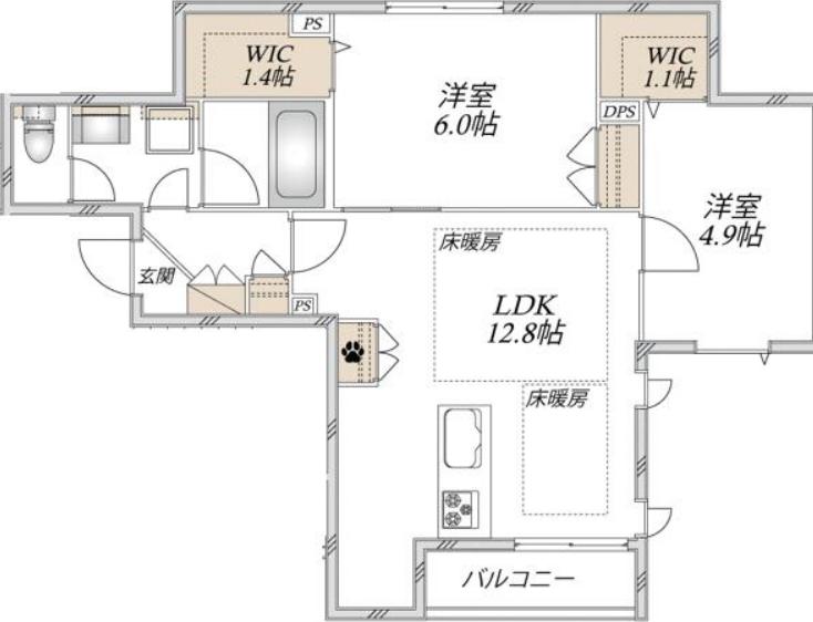 T-Maison 201 葛飾区 2LDKの物件写真