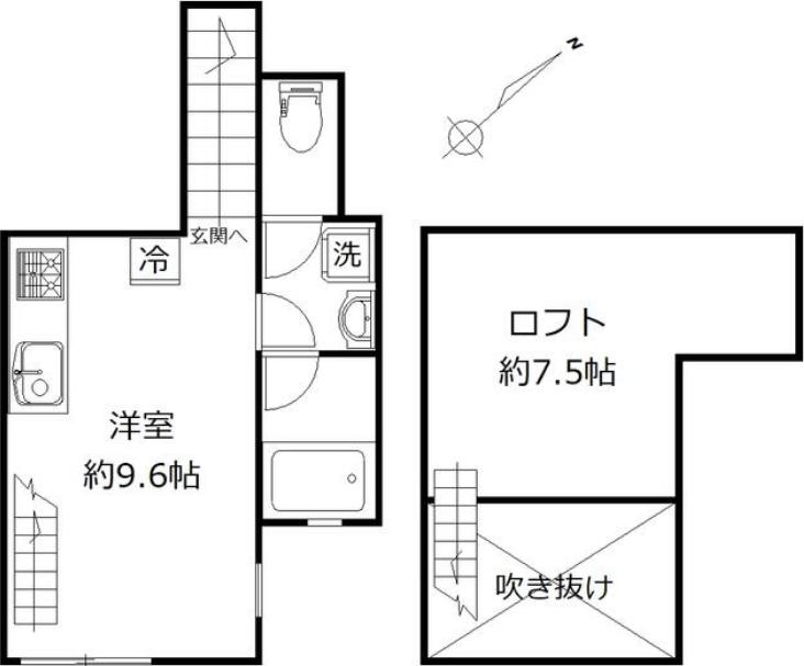 カイサカラン根津 202 台東区 ワンルームの物件写真
